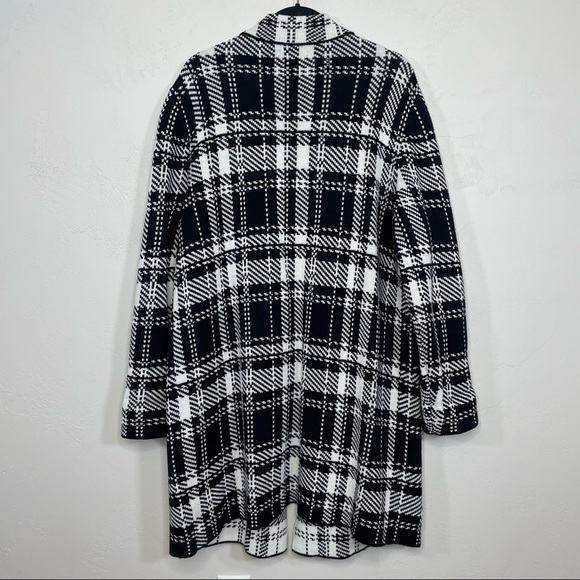 Chaps Plaid Long Open Sweater Cardigan - Picture 5 of 17